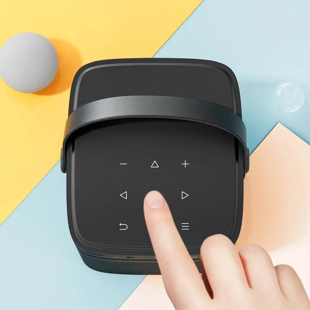 Portable Mini Smart Android 11.0 System BT 5.0 Dual-Band WIFI Outdoor Beamer 450 ANSI Lumens Wireless Pocket 3D Projector