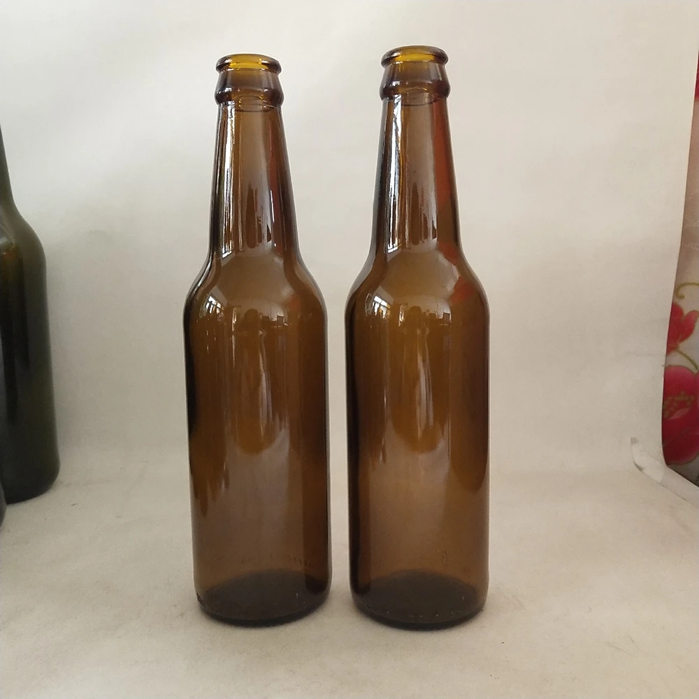 
Custom Made Amber / Clear/ Green / Blue 250ml 330ml 500ml 600ml 1000ml Empty Glass Beer Bottle 