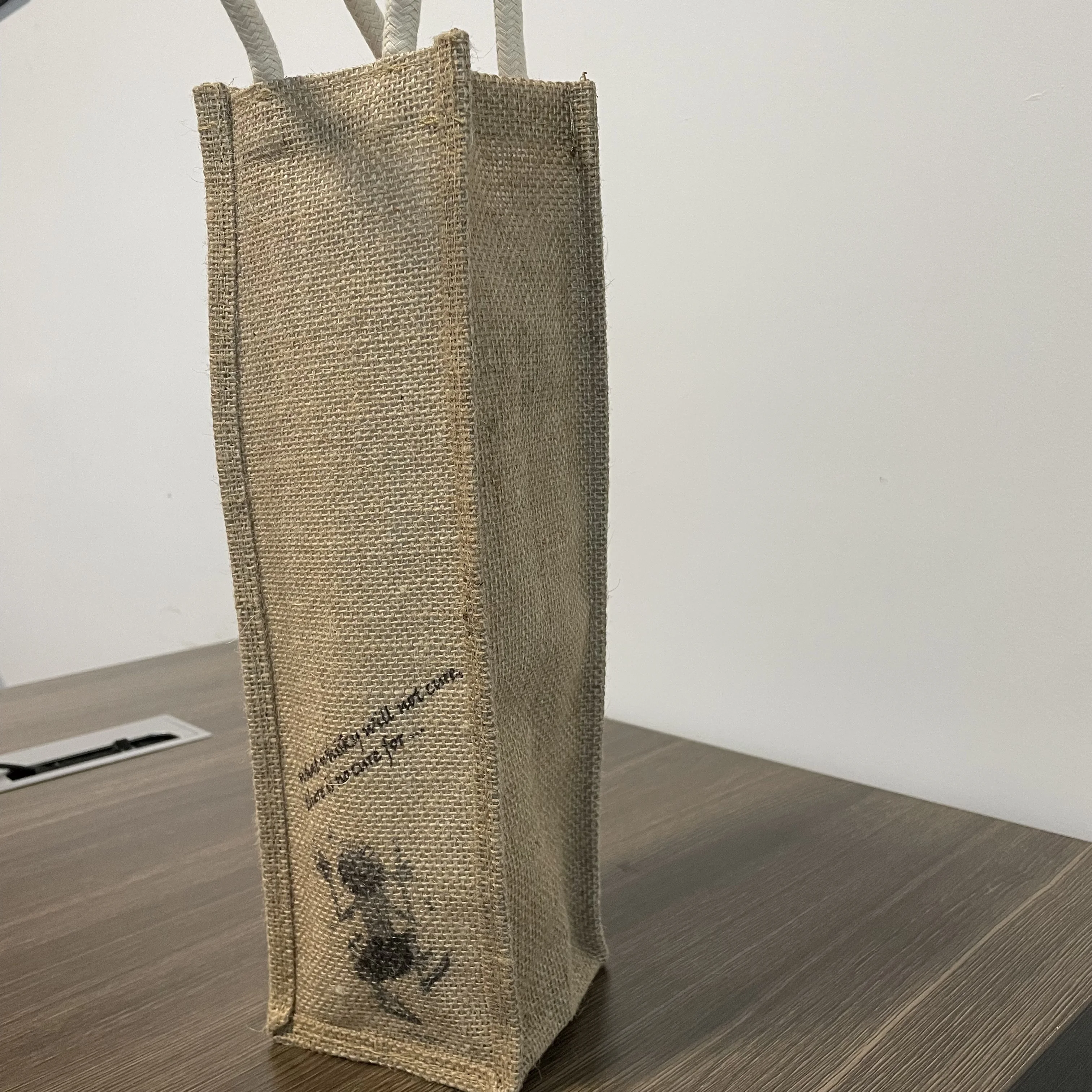 Personalized Wine Bags Jute Burlap With Logo Jute Jar Wine Bags Linen Jute Wine Bag Beer