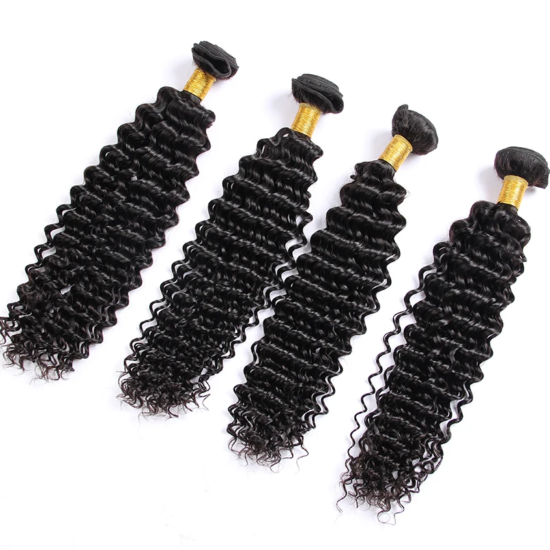 Curly Human Hair Extension Box Silk Hair Business Products Dough-Twist Weaving Double Face Deep Wave Brazilian Human Hair