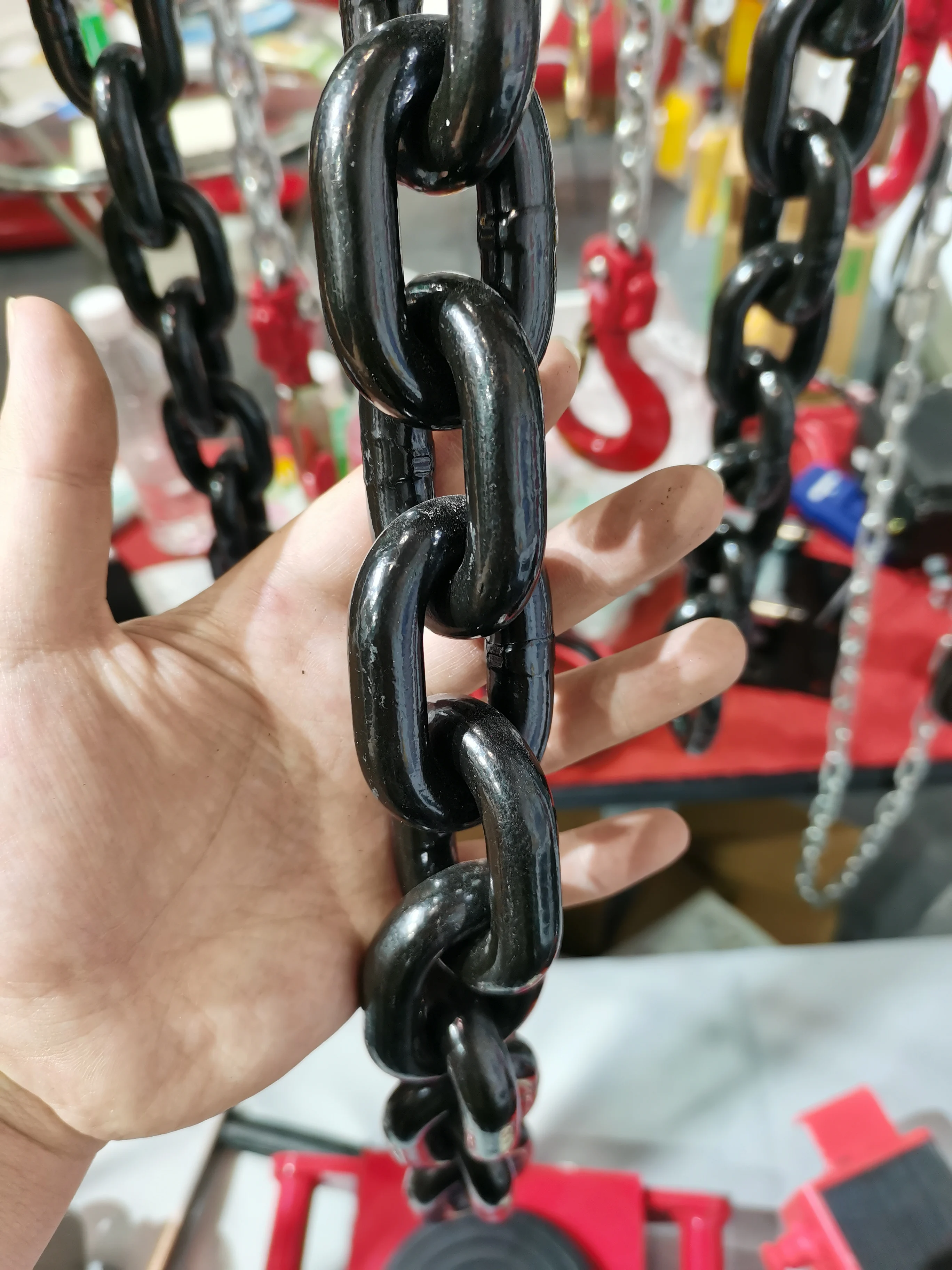 G80 BLACK LOAD CHAIN FOR LIFTING China manufacturer High strength G80 alloy heat treated lifting steel chain