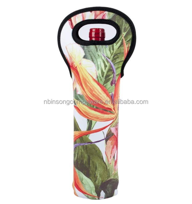 promotional soft cheap commercial frozen  Neoprene wine bottle sleeve insulated cooler bag