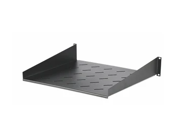 Cantilever Server Shelf Vented Shelves Rack Mount 19 Inch 1U Black 8 Inches deep