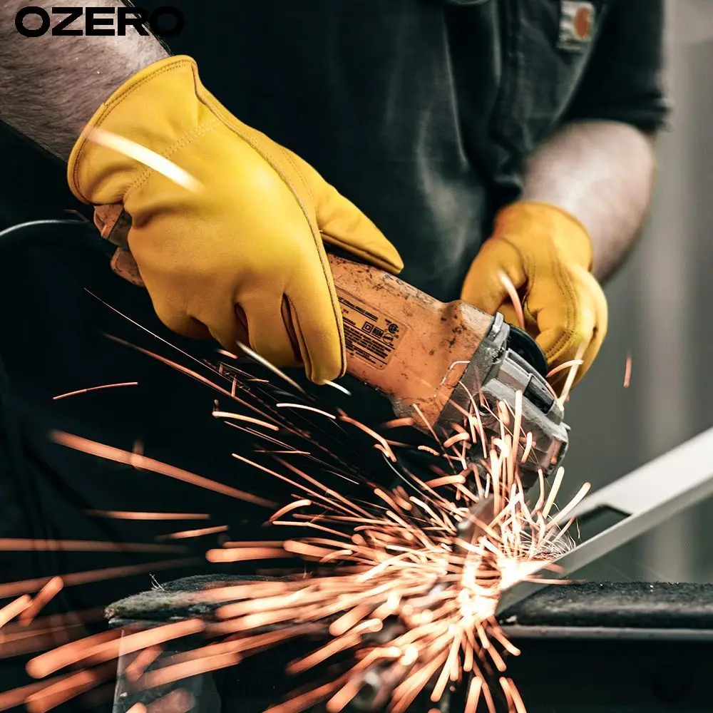 Personalized Glove Branding OZERO Working Multi-layered Assembly lines Microfiber Guangzhou Safety Leather Gloves