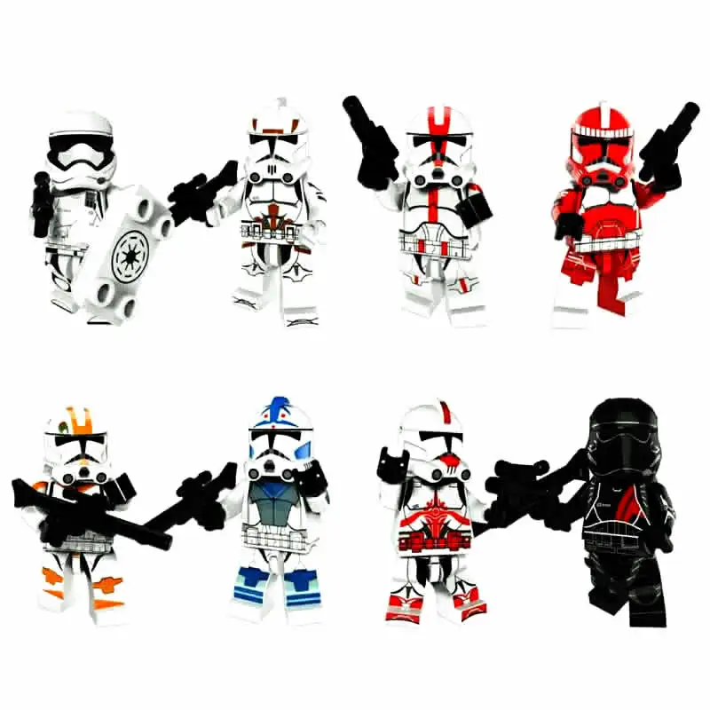 StarWars The Clone Troopers Soldiers Blocks Mini Figure Toys 8Pcs Set PG8097