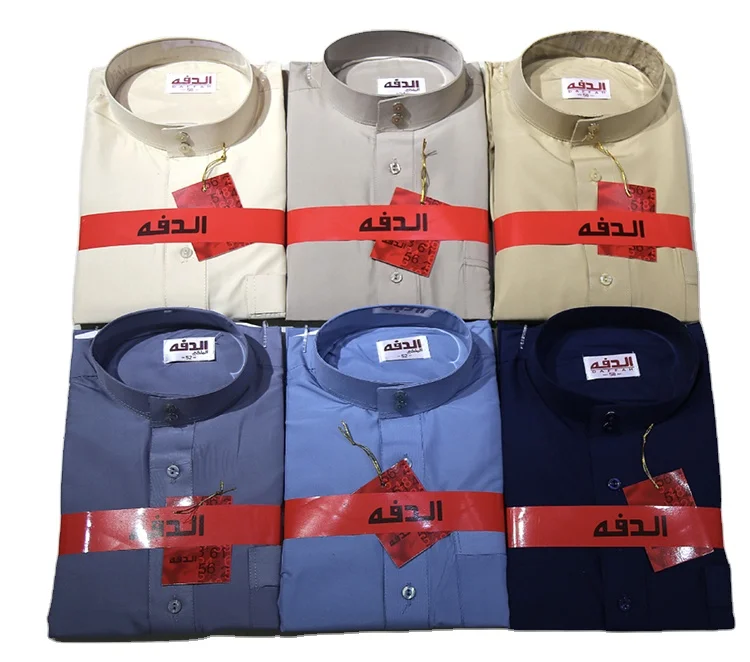 2024 Daffah Thobes Исламская одежда арабский мужской thobe однотонный Kaftan jubbah muslim для мужчин