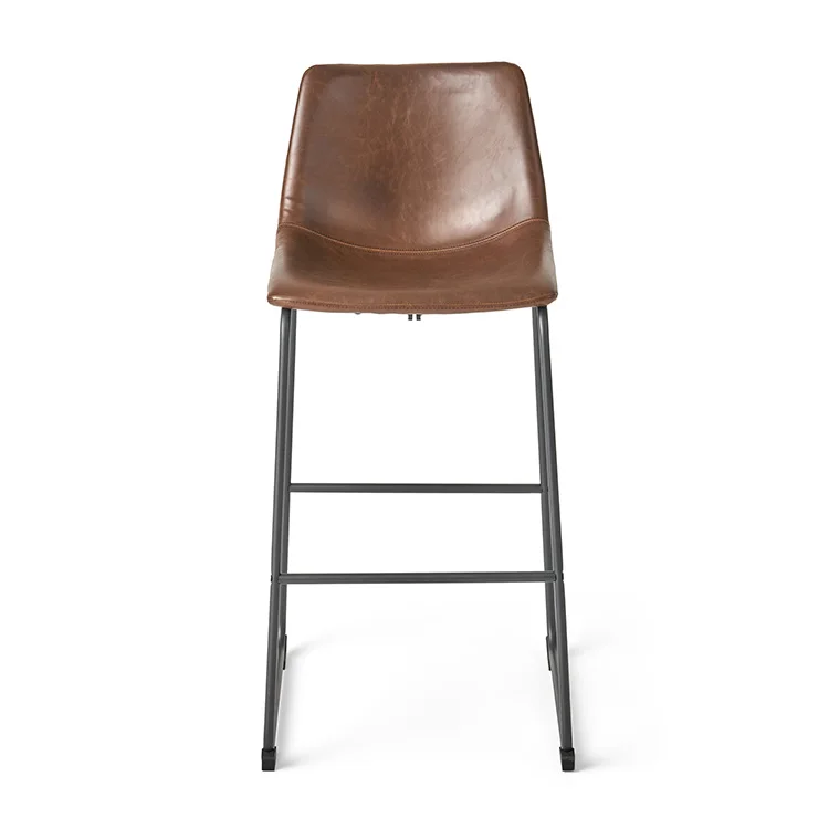Free shipping within the U.S high quality metal legs leather high bar stools bar chairs