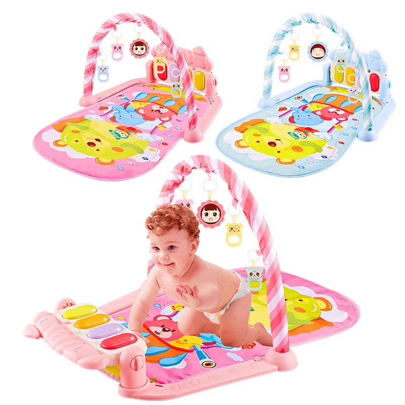 Wholesale OEM Certificate Thickening Baby Gyms Pedal Piano Play Mat Toddler Fitness Frame