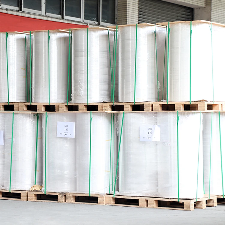 Mold label material manufacturer White Label Synthetic PP BOPP PET Inkjet Matt Silver Self Adhesive Jumbo Roll