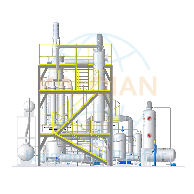 Small Batch Type Continuous Distillation Plant For Used Car Engine Oil Recycling To Diesel