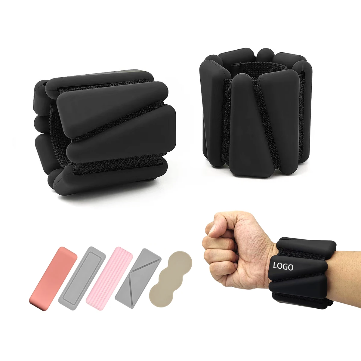 Factory Price Adjustable Wrist Weights-bearing Bracelet Leg Training Ankle Free Silicone Wrist Weights