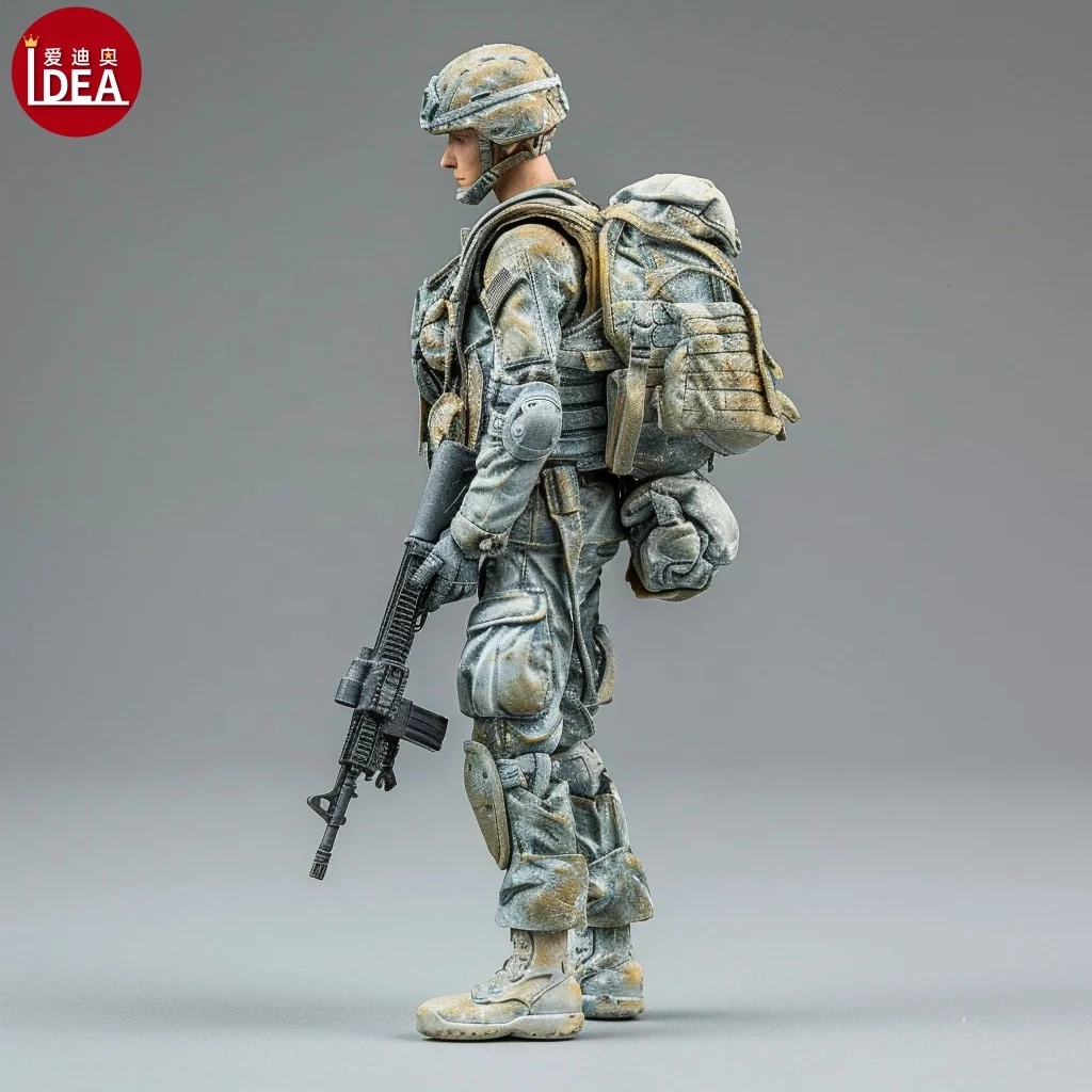 Customized Resin Mini Figure Diecast Soldiers Toy Action Figure Camouflage Military Promotional Gift