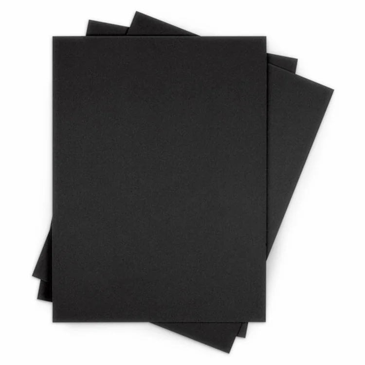 Factory Direct Sell Black Paper Board 1200gsm 1mm 1.5mm 2mm 3mm Laminated full black paperboard for black label/business card