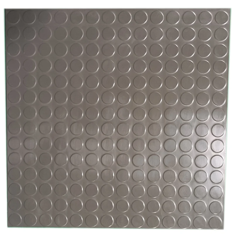 Custom logo raised coin rubber tile floor/ garage floor tiles rubber flooring