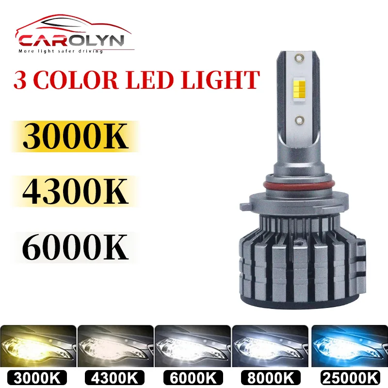 CAROLYN Auto Lighting Systems 3 Color 12v h4 180 Watts Car Head Light Led With Laser Light C-L7 24 mil Lumined 46000 Lumens