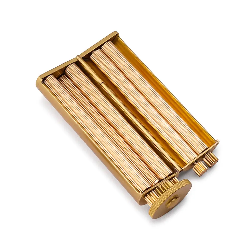 Vintage Cigarette Roller Brass Cigarette Rolling Machine Pure Copper Joint Roller Machine Solid Brass Roller Use with 70 mm