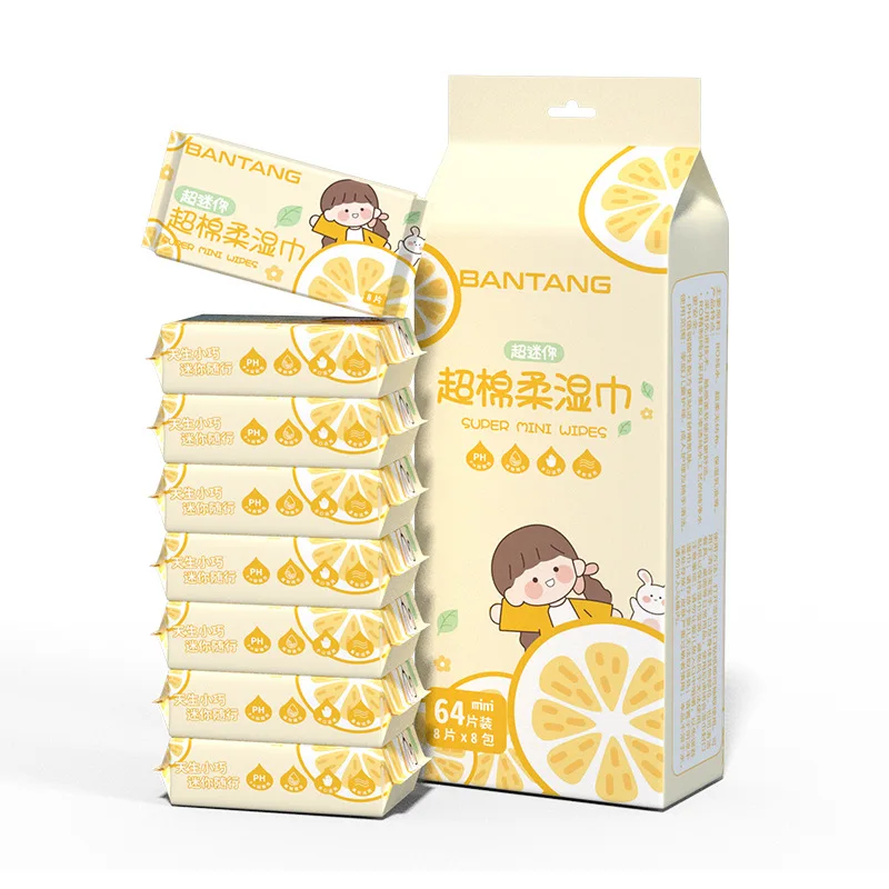 Customized Wholesale Price Brand Cleansing Wipes Mini Package Soft Baby Hand Mouth Cleaning Wet Wipes