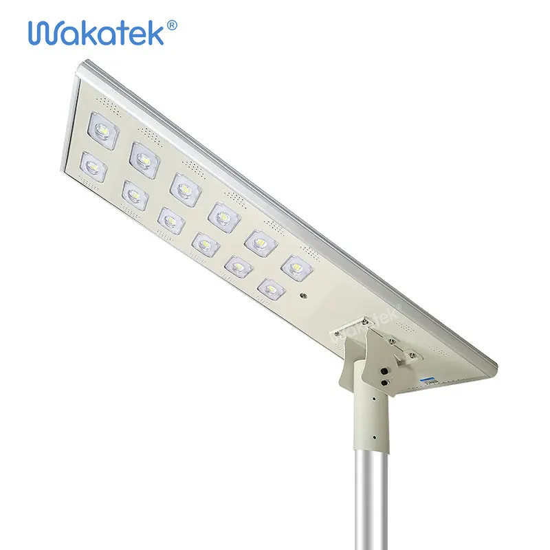 WAKATEK 60W wholesale IP67 waterproof outdoor 100w 120w all in one led solar street lights aluminum shell high quality 48 hours