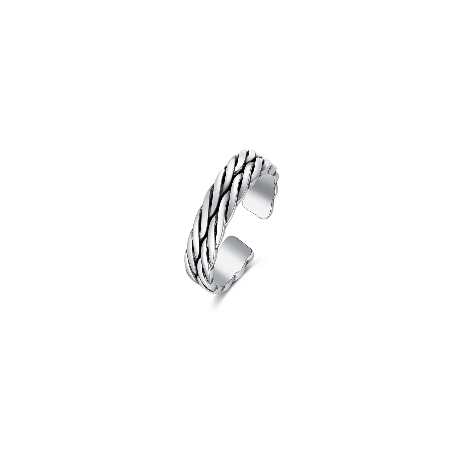 YFN Jewelry Wholesale 925 Sterling Silver Adjustable 5.3 mm 7# Open Ring for Women