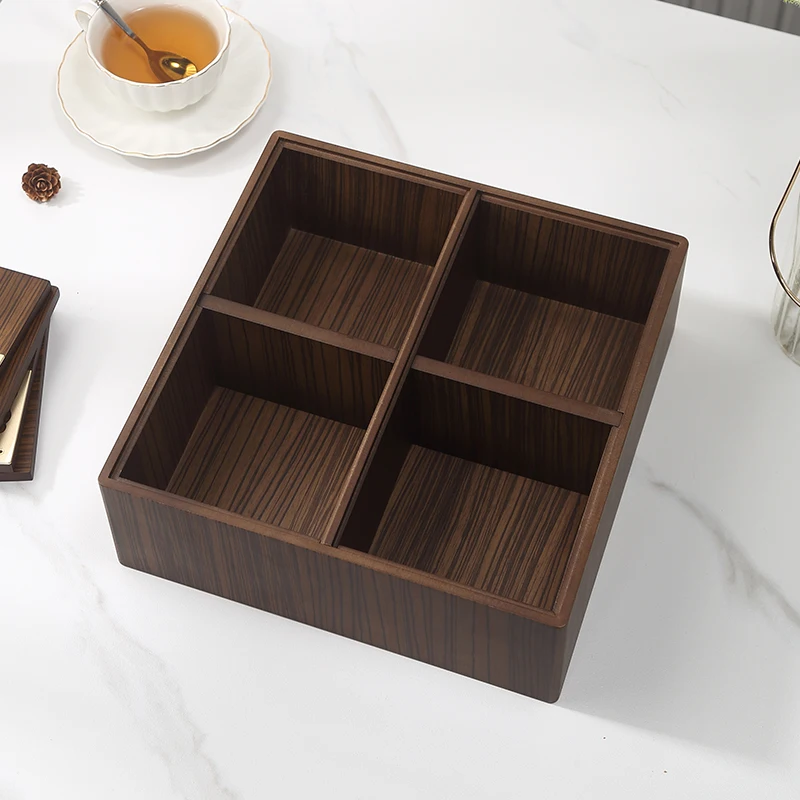 Package Solution Luxury Custom Recyclable Wooden Colour Paper Nuts & Kernels Candy Magetic Lid Packaging Box With Dividers