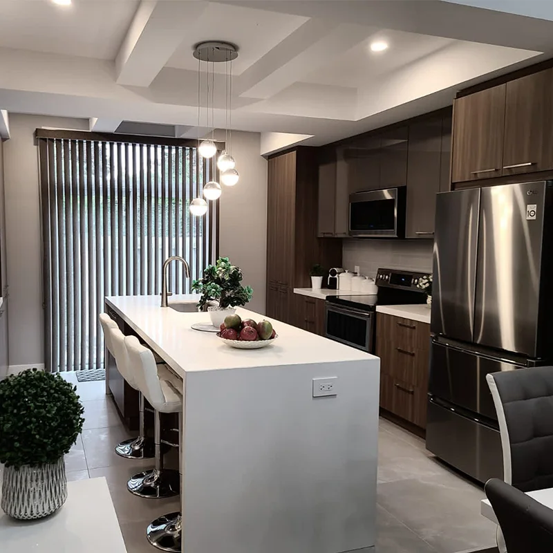 Luxury kitchen cabinet modern design professional wholesale matte kitchen cupboards cabinet