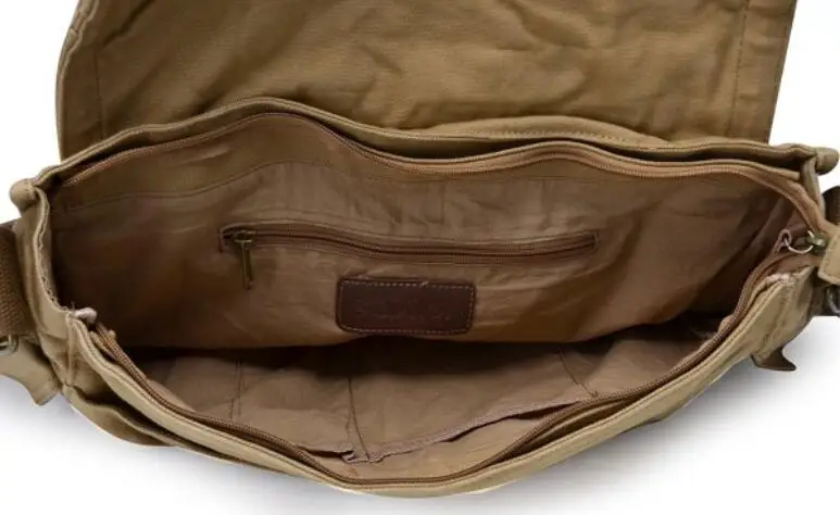 B282 Quality Blank Canvas messenger bags Vintage Heavy Duty Canvas Messenger Bags