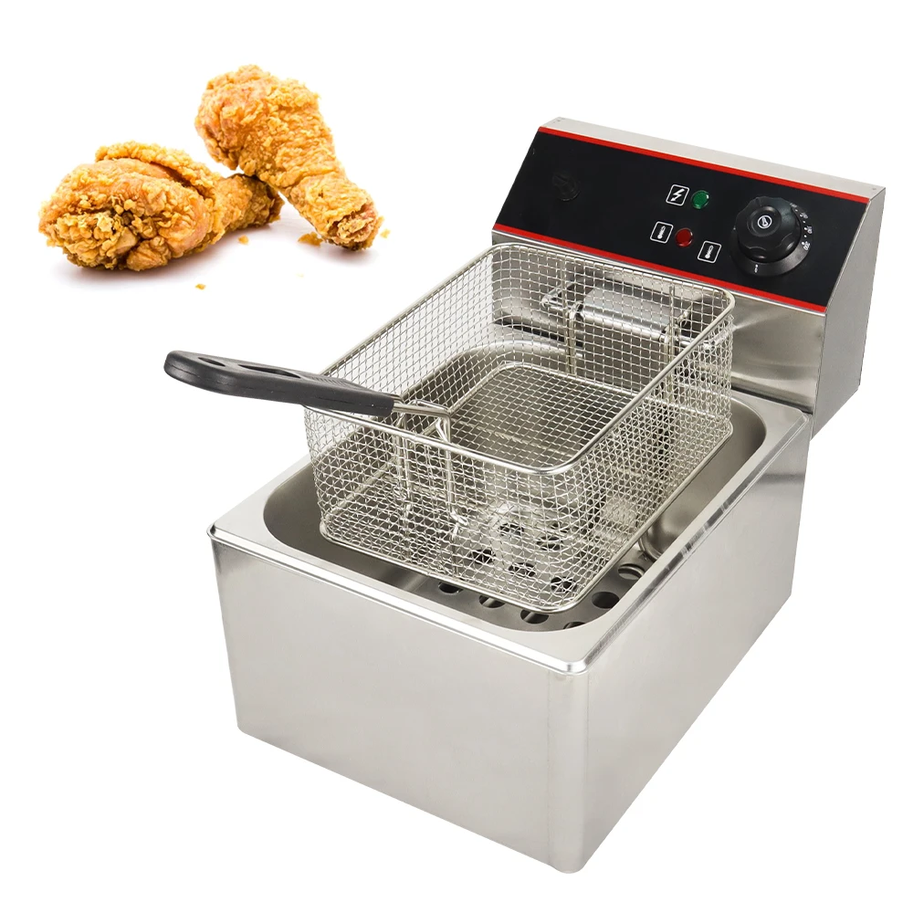 Top Seller Commercial Deep Fryer Machine Stainless Steel Electric Snack Machine Chicken Chips Deep Fryer