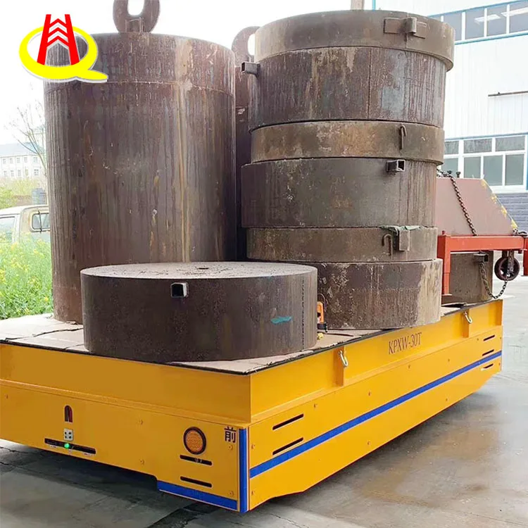 Twin/Transition Track Hongqi Workshop Rail Type Flat Cart