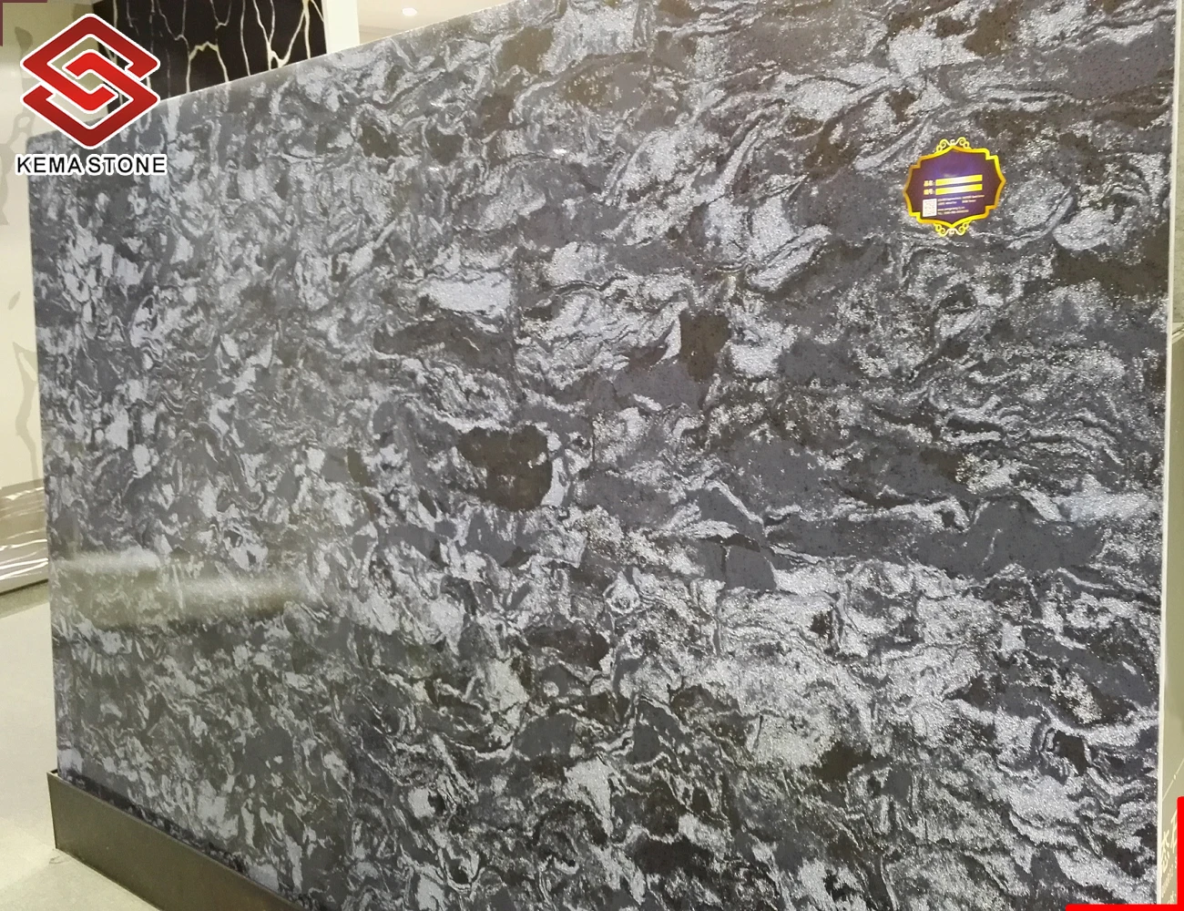 Latest Color Design Big Slabs Artificial Granite Look Stone Quartz for Worktops and tiles