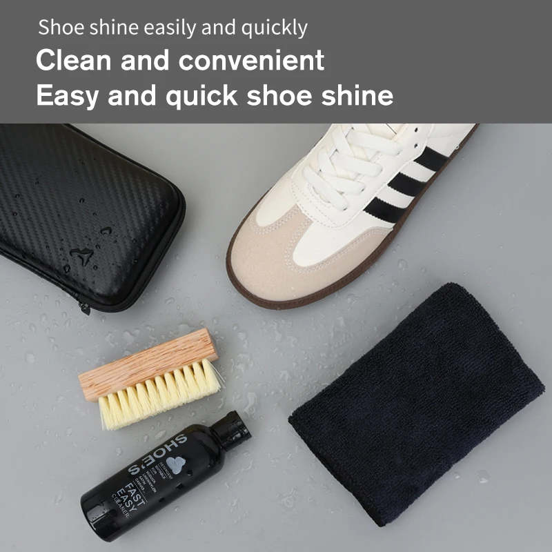 Factory Wholesale 3 In 1 Foam Shoe Cleaner Set Shoe Care Kit Sneaker Shoe Cleaning Brush and Cloth