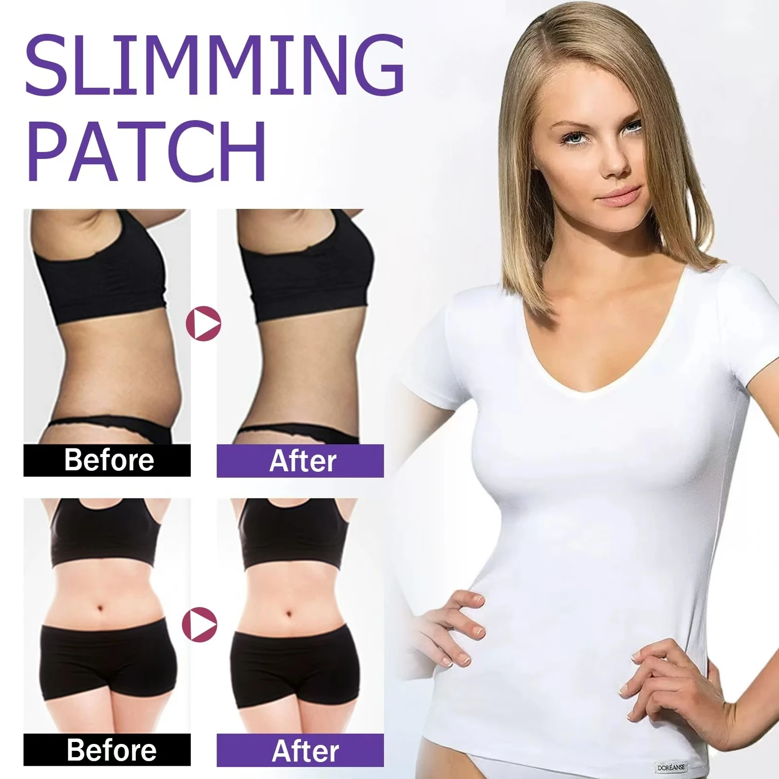 Free Shipping, Aliver Herbal Body Care Belly Button Paste Magnetic Pads Lose Weight Fat Burning Slimming Patch