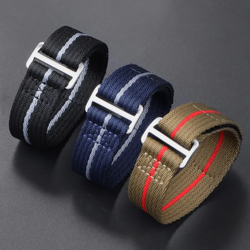 New Arrive Luxury Touch Fastener Tape Durable Soft Nylon Watchband Military Style Watch Accessories Nylon Watch Strap One Pass