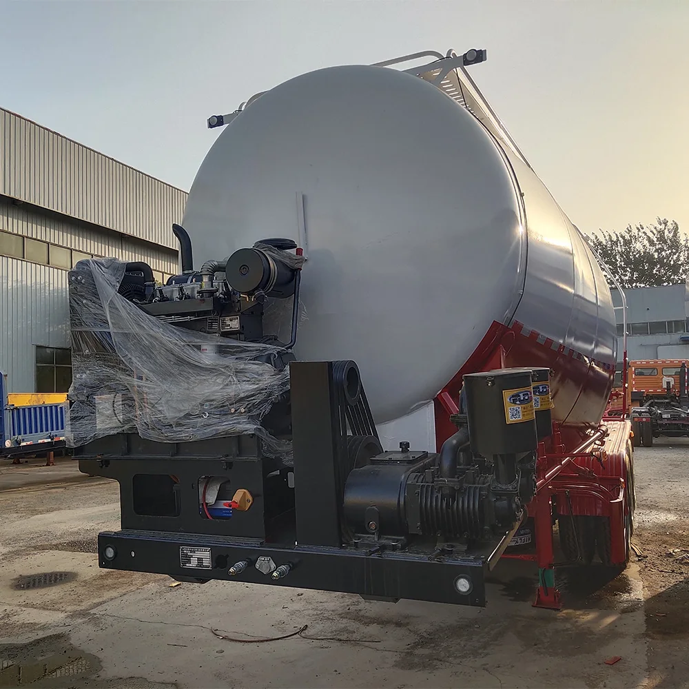 40cbm 53cbm Bulk Cement Tanker Semi-Trailer Flour Bulker Trailers Dry Powder Tank Truck Trailer For Sale