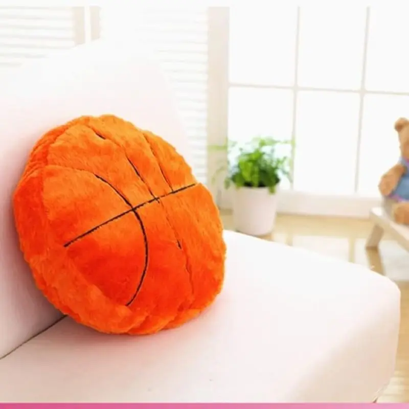 New Plush Basketball Pillow Fluffy Stuffed football  soccer ball decorative sofa Pillow cushion Durable Sport pillow
