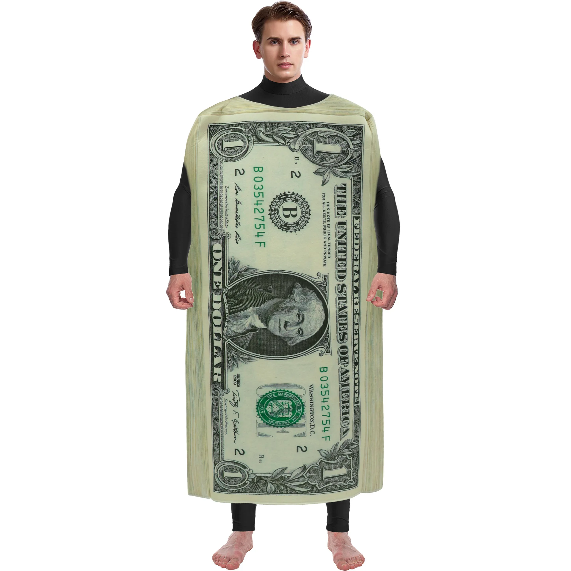 US Dollar Money Funny Halloween Costume Performance Party Wear Costume for Adult Unisex Halloween Carnival Money Outfits