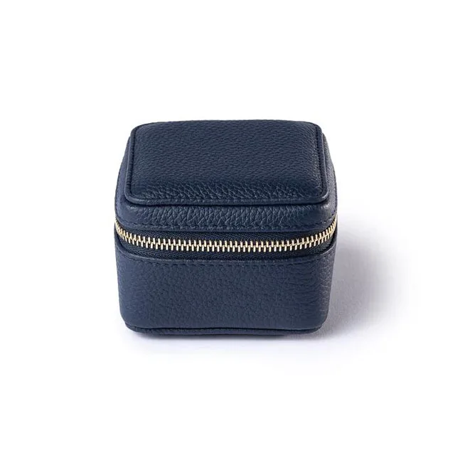 wholesale jewelry earing small case 2 individual sleeves Storage Case zipper faux leather jewelry box