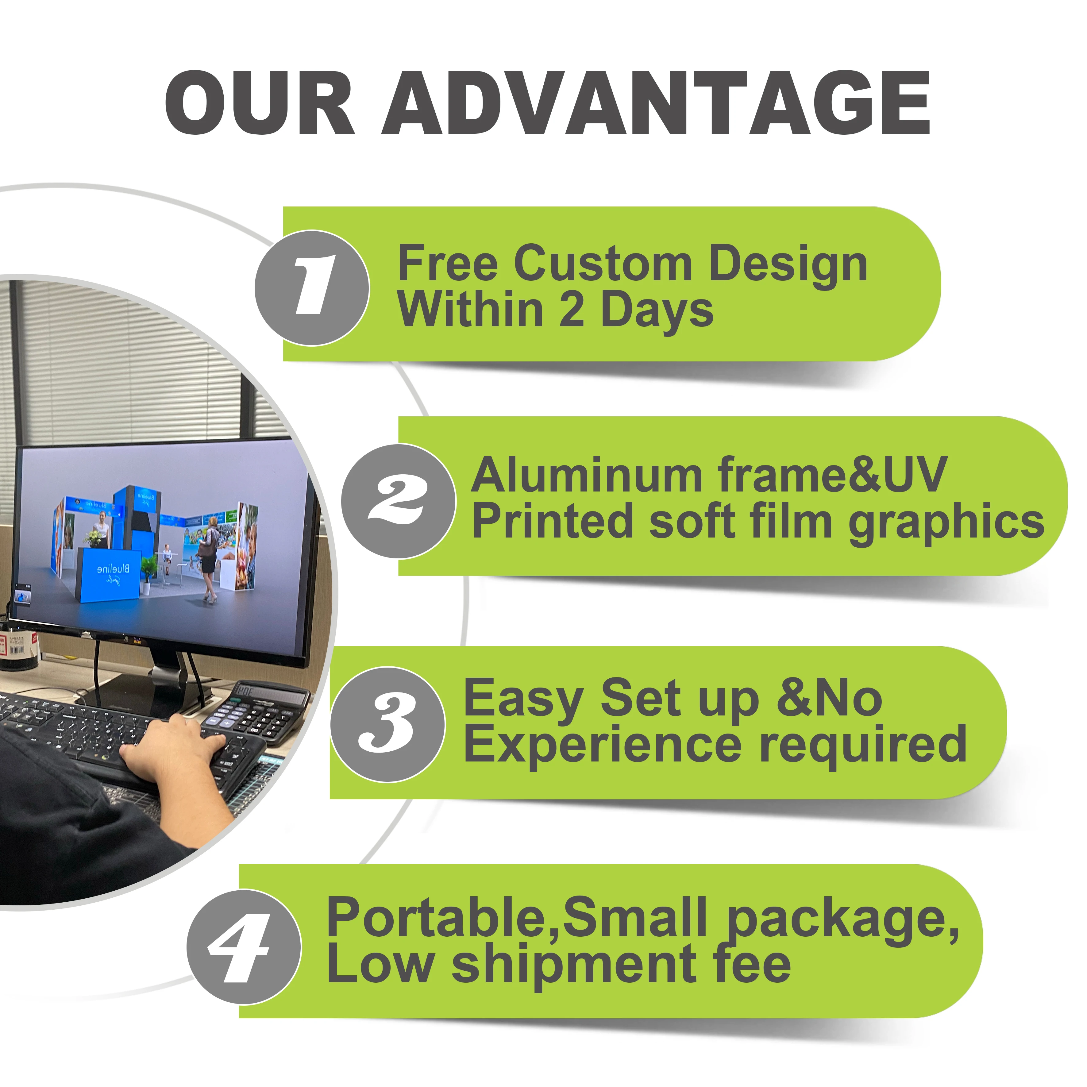 DIYBOOTH 20 X 20  Self Setup Module Easy Build Customized Backlit Exhibition Booth Tradeshow Display Manufactures for Shotshow