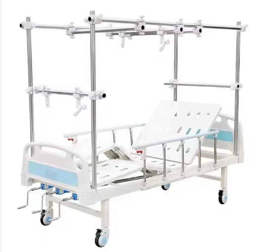 High quality medical furniture Orthopedic grade care bed with two functions manual lifting orthopedic traction bed
