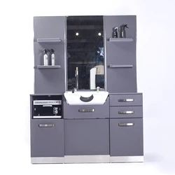 Fashionable style single sided beauty salon mirror hair salon barber  mirror station