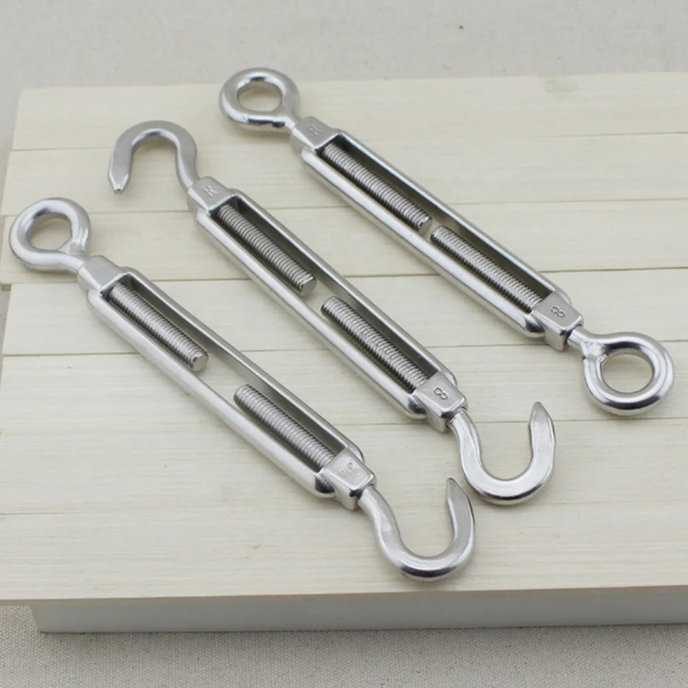 European Type Turnbuckle Hook&Eye High Polished Stainless Steel AISI316/304 Wire Rope For Assemble