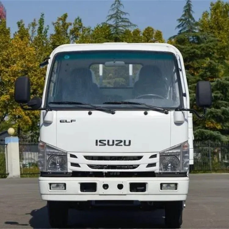 Best-selling Isuzu van 4x2 LHD /RHD 3 ton cargo truck ELF Euro 6  engine cargo box length 4000mm fence truck for sale in factory