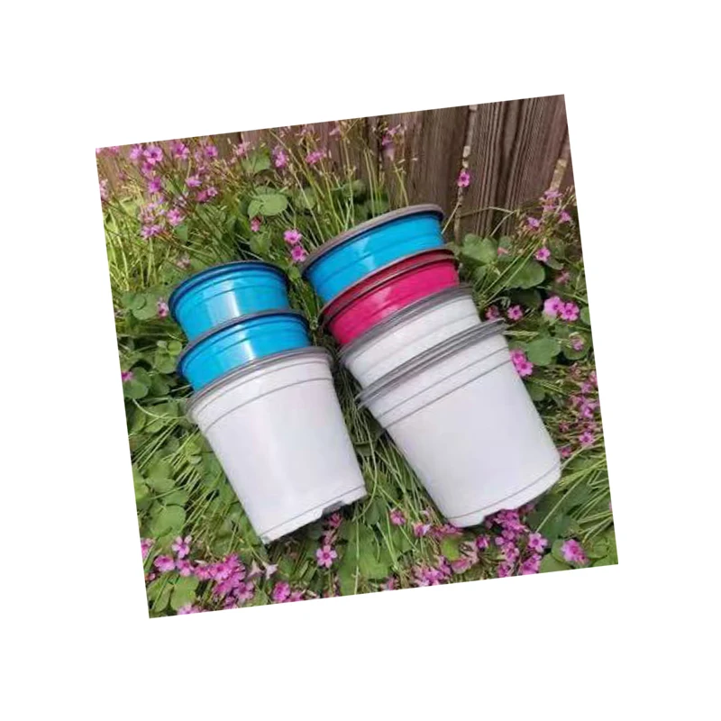 
Wholesale free sample pink plastic flower pot balcony plastic pots 