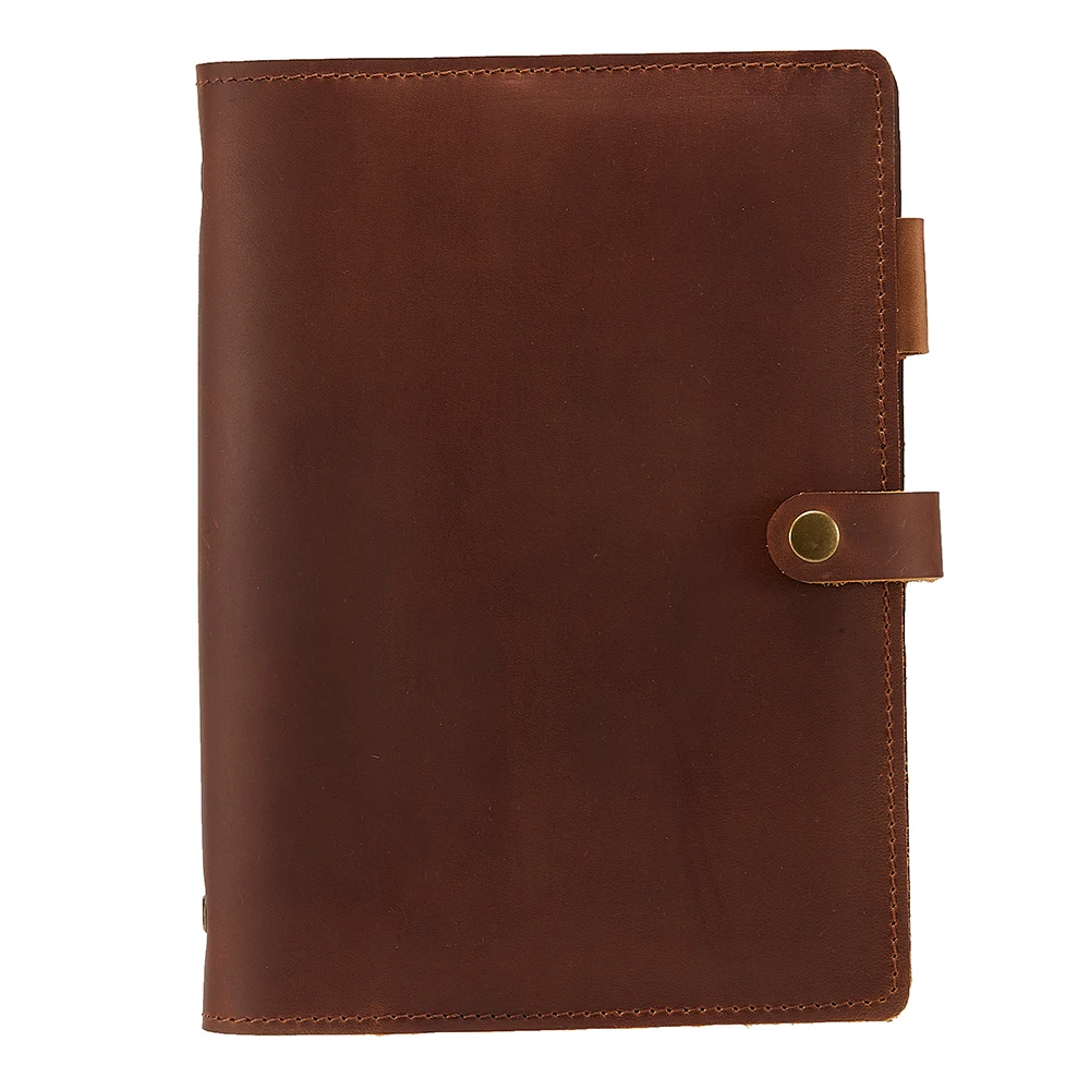 High Quality Handmade Genuine Leather A5 Notebook Journal Vintage 100g Dowling Paper Loose-Leaf Design Gift