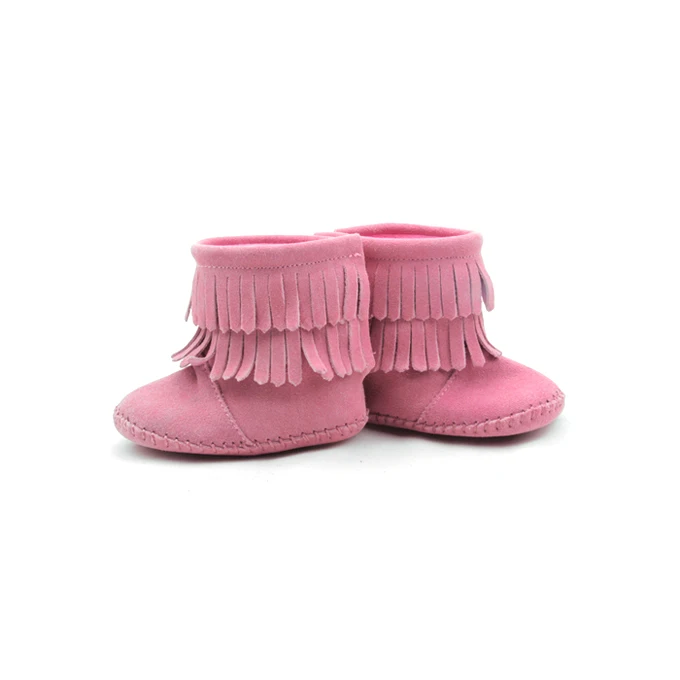  2021 Low MOQ Fashion Winter Girls Baby Shoes Genuine Leather Soft Sole Kid Chelsea