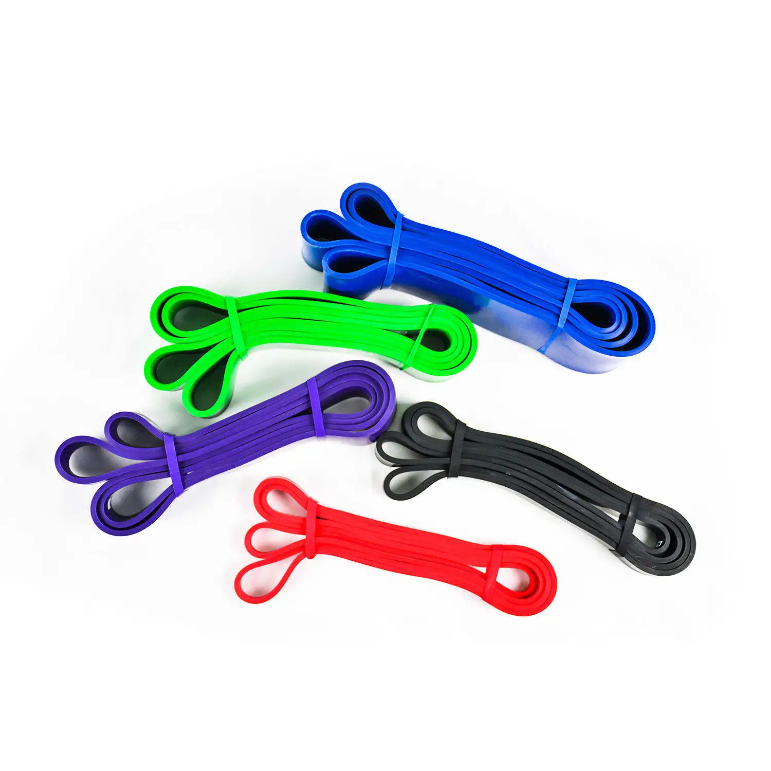 High Quality Custom Logo Elastic Training Ankle Resistance Bands Set TPE Power Band Sets With Handle Bag