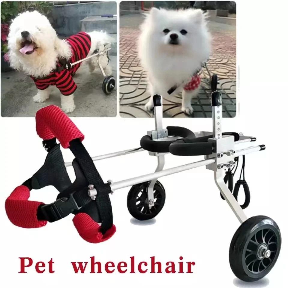 Adjustable Dog Cart Small Dog / Cat / Puppy / Pet 2 Wheelchair For Handicapped Pet cat Dog Wheelchair