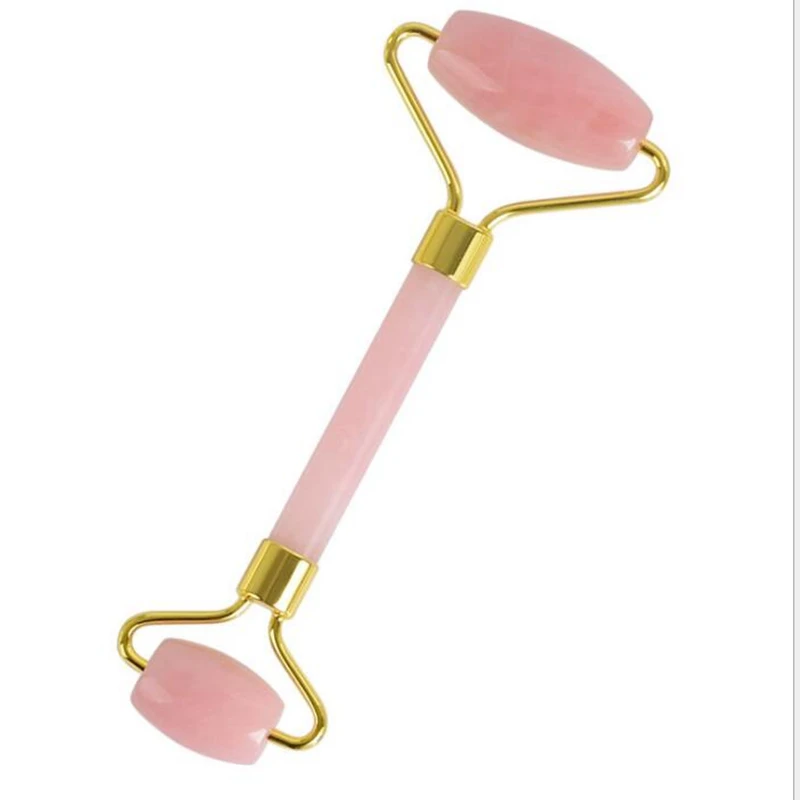 Massage Jade Roller Guasha Tool for Face Real Jade 100% Natural Stone Pink Rose Quartz Crystal Jasper etc