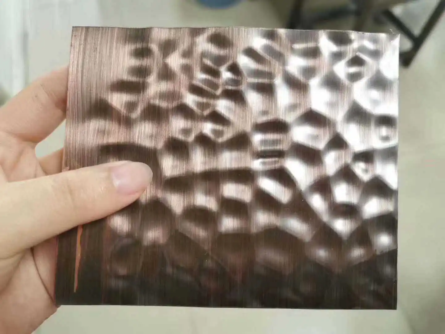 water ripple texture hammered stainless steel panel mirror sheet for ceiling system