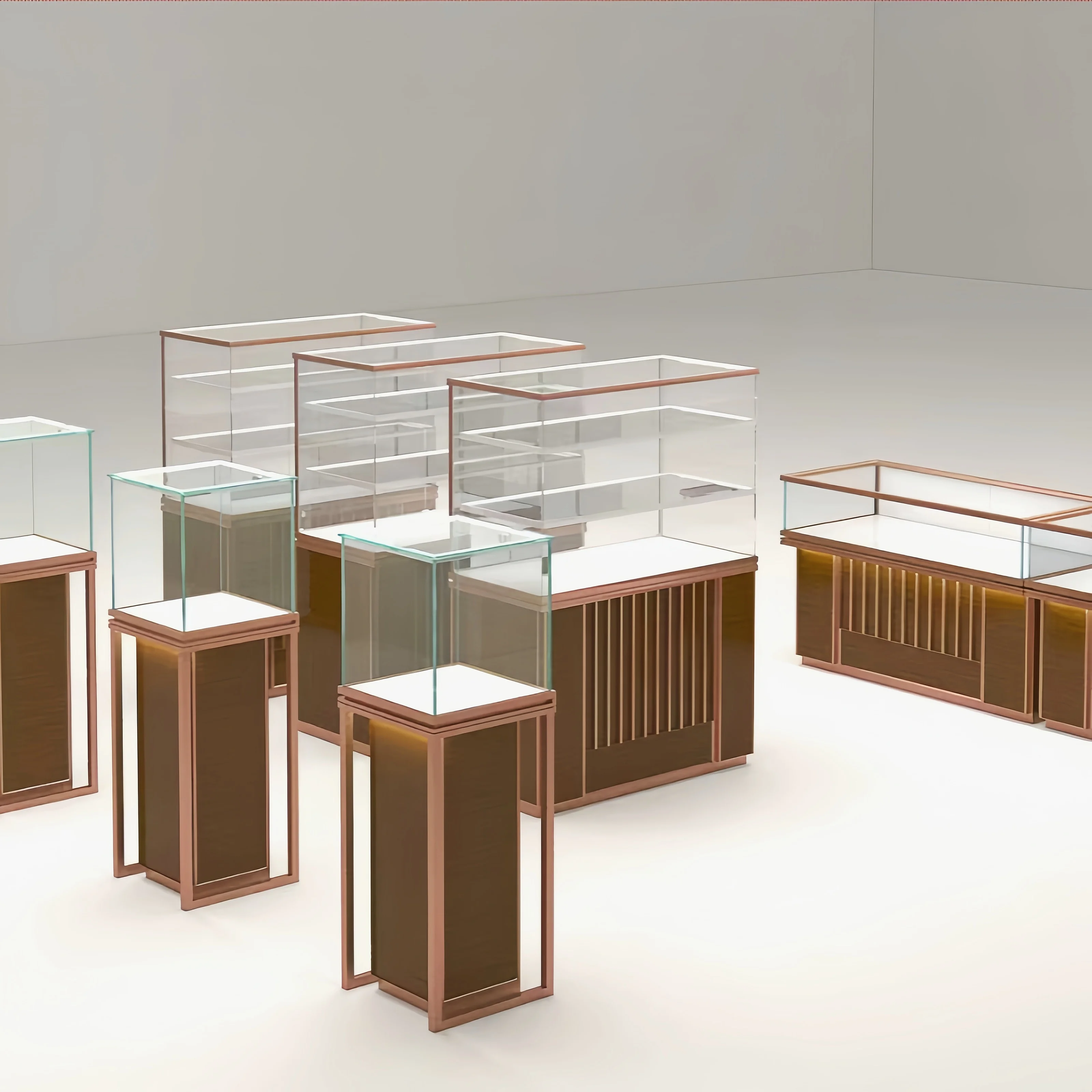 Custom glass display showcase watch Jewellery Display Cabinet Showcase Interior Design Jewelry Store jewelry kiosks for mall