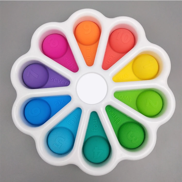 Push Pop Fidget Spinner Popping Bubble Fidget Spinner Simple Dimple Fidget Toy Hand Spinner Anxiety Toys Stress Relief Reducer